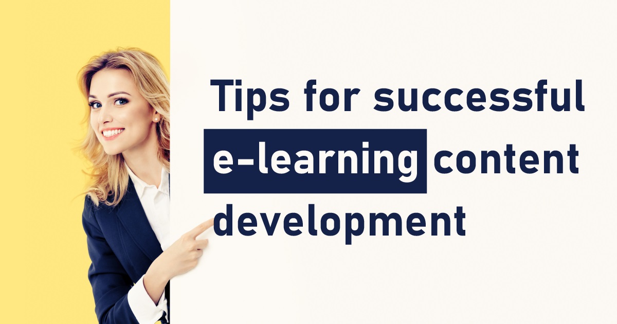 Points to consider when creating content for e-learning