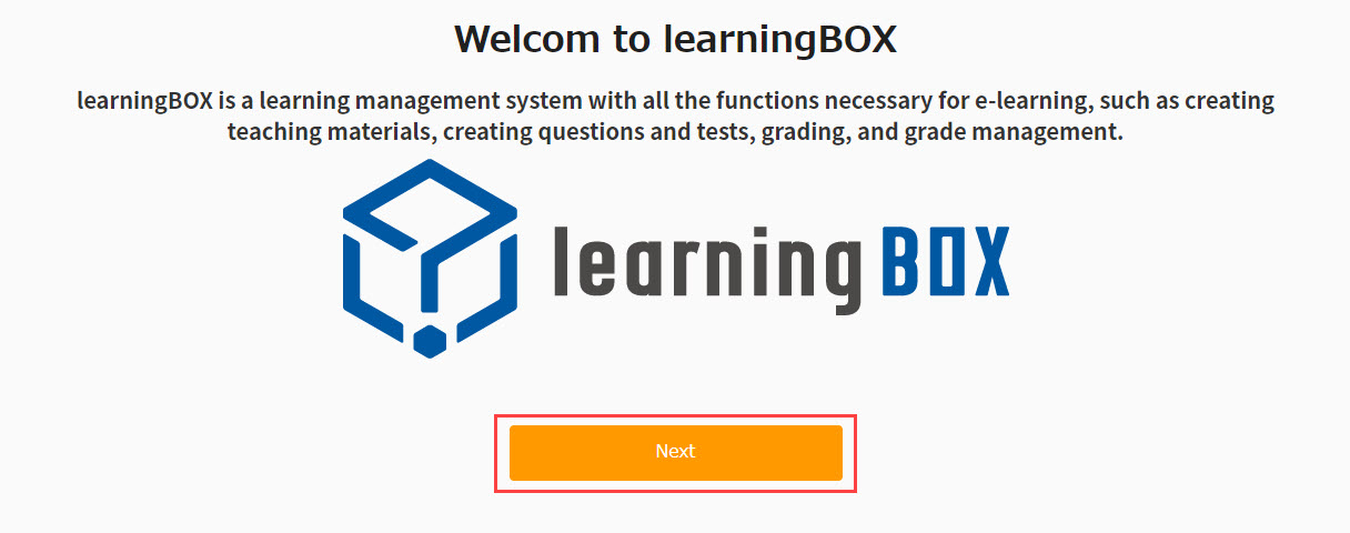 learningBOX - ability to change page immediately after login