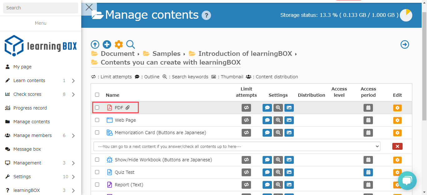 learningBOX-content