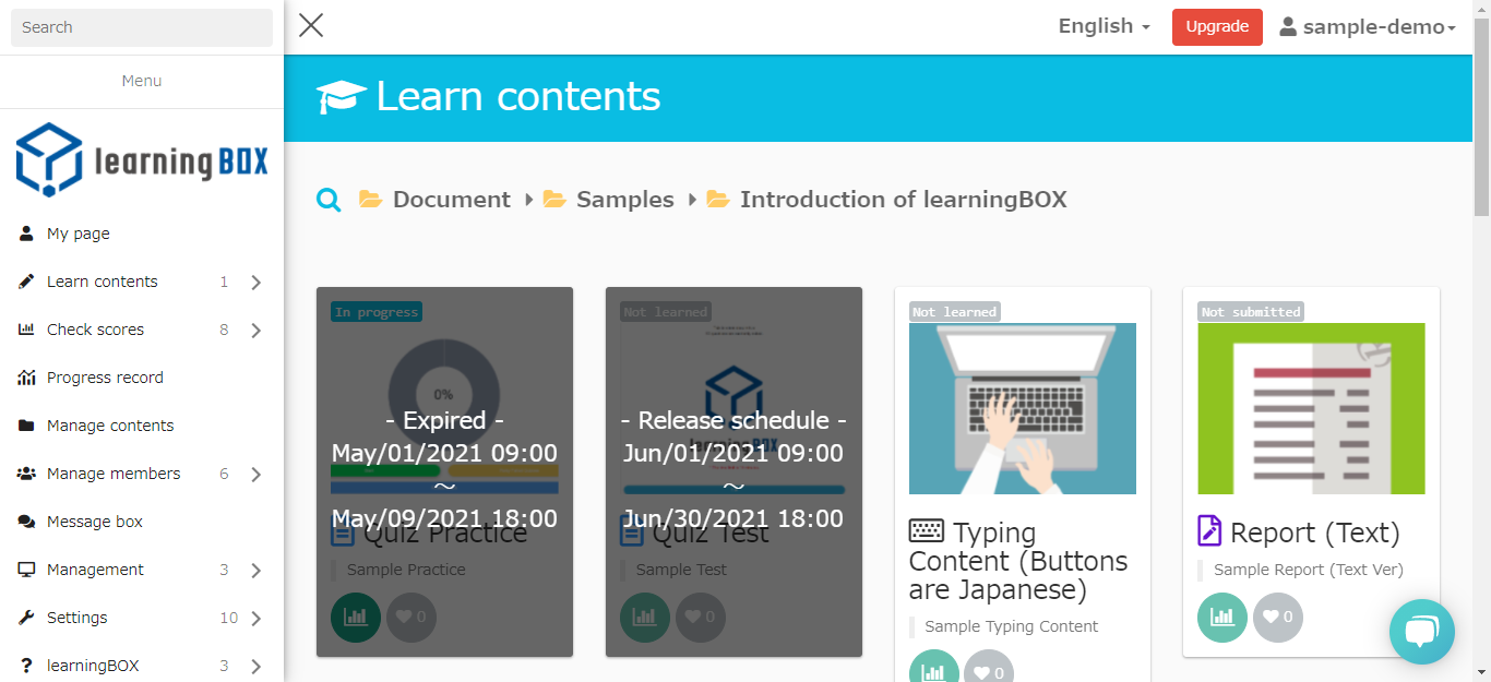 learningBOX - Setting a publishing period for your content