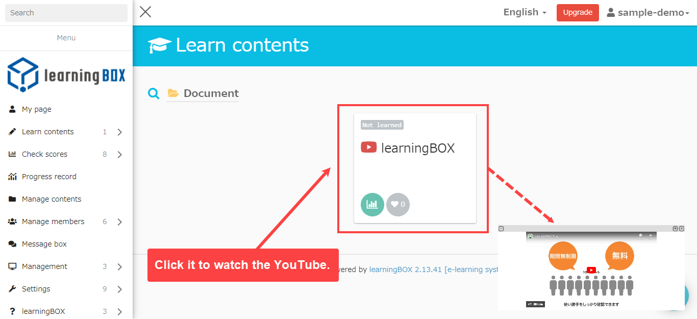 learningBOX - How to set up a YouTube video