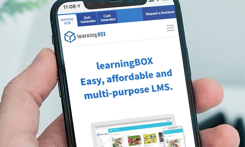 learningBOX.online English website screen